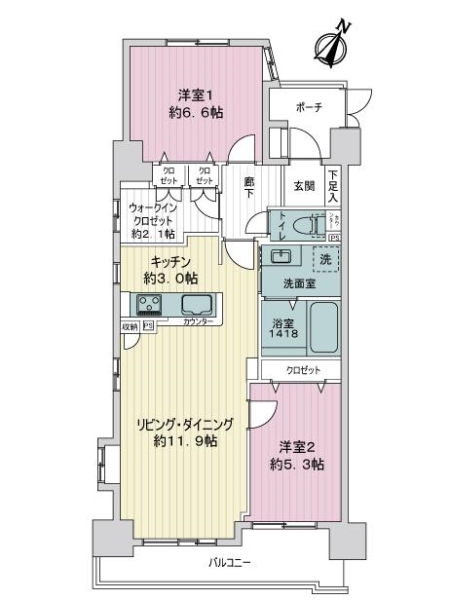 クリオ大通り公園六番館の間取図