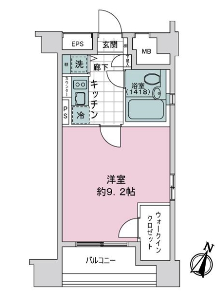 日神デュオステージ笹塚西館の間取図