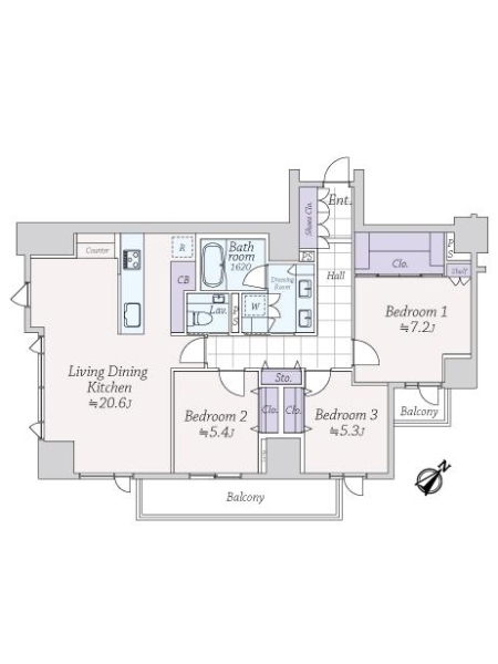 フォルム内藤町の間取図