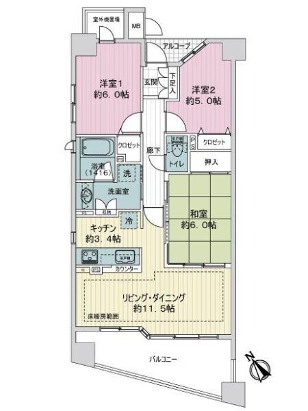 サーパス横浜星川の間取図