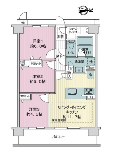 エスリード京都梅小路公園の間取図