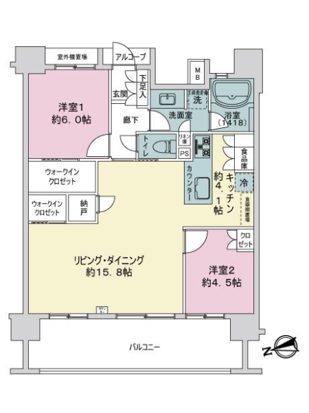 ウィル・リベール南砂の間取図