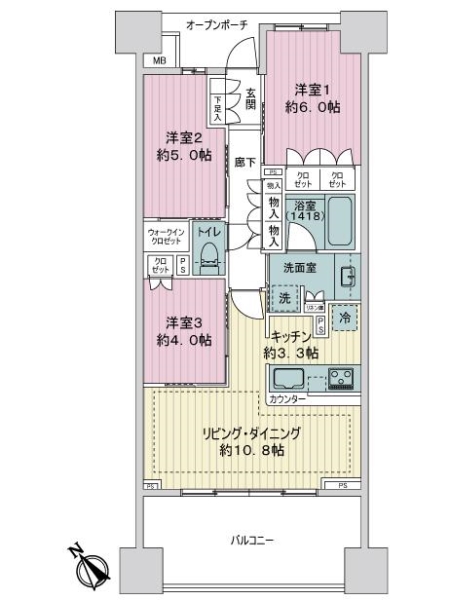 Ｂｒｉｌｌｉａときわ台　ソライエレジデンスの間取図