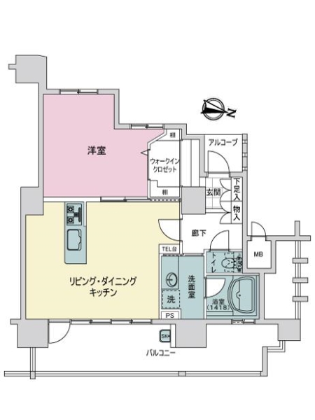 ディークラディア住吉リバーシーンの間取図