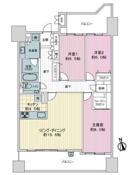 ライオンズマンション大濠パークサイドの間取図