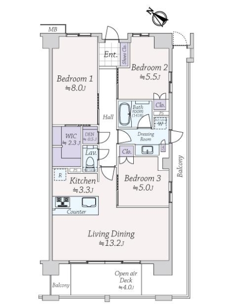 ヴェレーナシティ夙川パークナード2の間取図