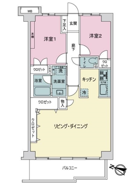 ライネスハイム志村の間取図