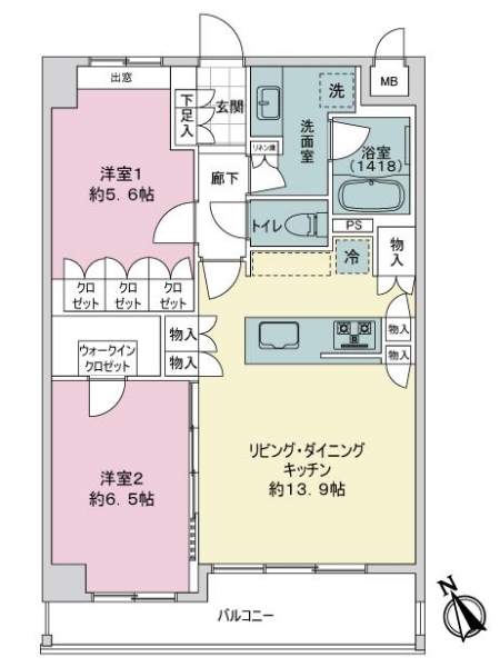 アンシア市川ザ・レジデンスの間取図