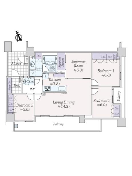 サーパス城南の間取図