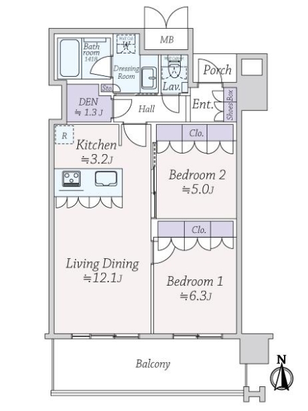 ＭＪＲ堺筋本町タワーの間取図