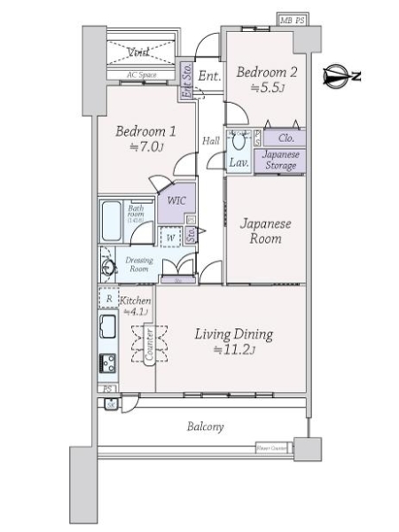 ライオンズガーデン北習志野の間取図
