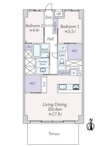 広尾マンションの間取図