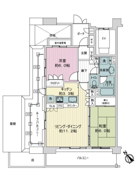 コスモ浦安ウエストウィングの間取図