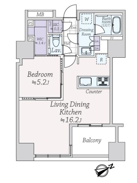 ローレルタワー ルネ浜松町の間取図