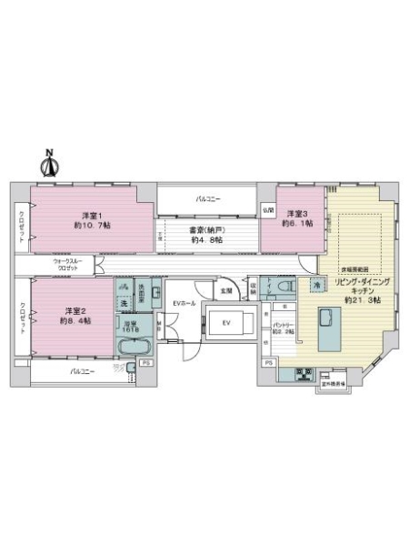 CoCo五条大宮の間取図