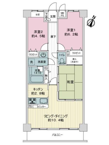 ライオンズガーデン習志野の間取図