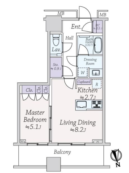 WORLD TOWER RESIDENCEの間取図