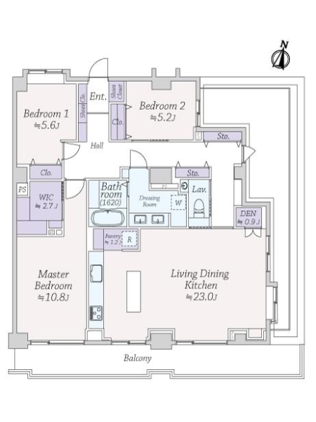 パルティール赤坂の間取図