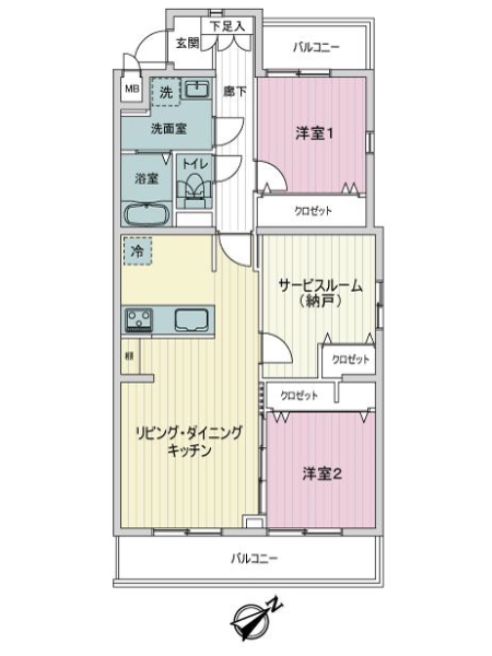 ライオンズマンション元八事の間取図