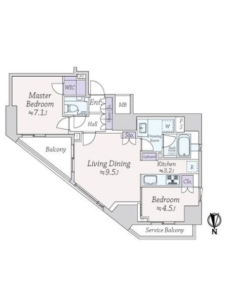 サンウッド広尾の間取図
