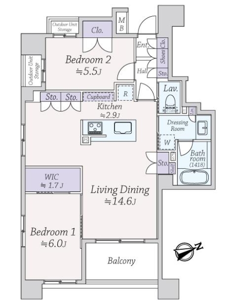 ソルフィエスタ亀戸の間取図