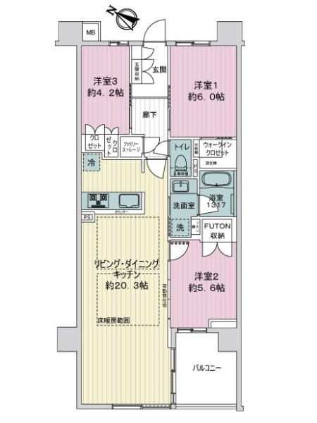 イニシア桂大橋の間取図