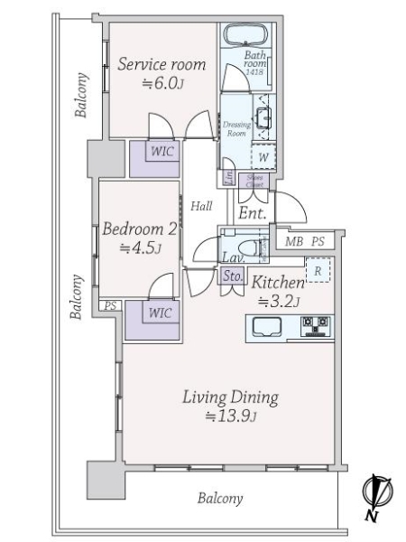 アルファグランデ千桜タワーの間取図