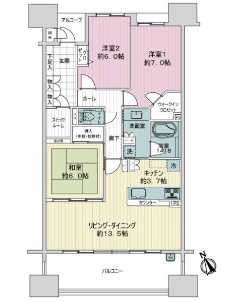 ロフティ木場シー・ガーデンの間取図