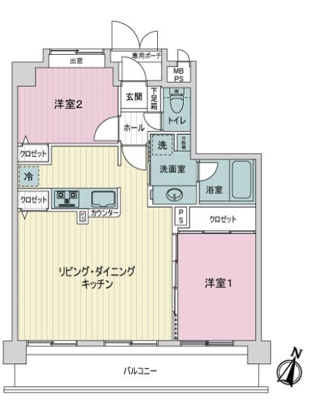 ダイアパレスレイクビュー井尻の間取図