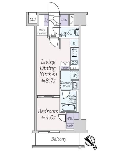 デュオステージ横濱伊勢佐木の間取図