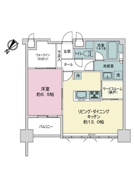 エンクレストベイサイド通りの間取図