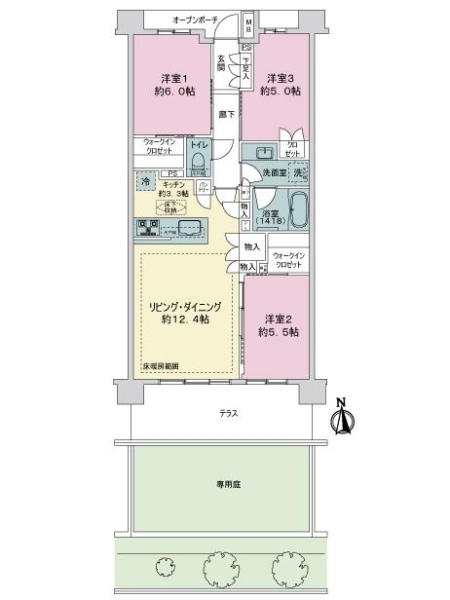 ネクサスシーズン戸塚の間取図