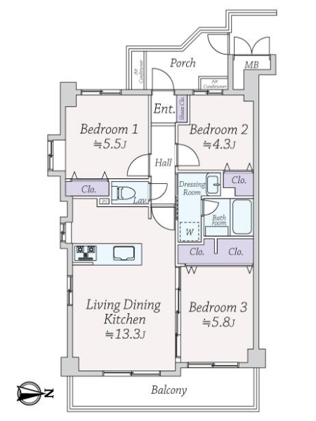 藤和シティコープ北松戸の間取図