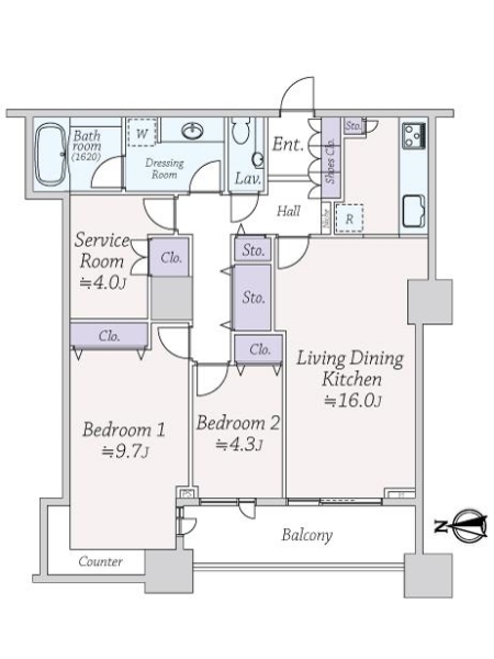 ラグナタワーの間取図