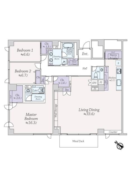クレストコート砂土原の間取図
