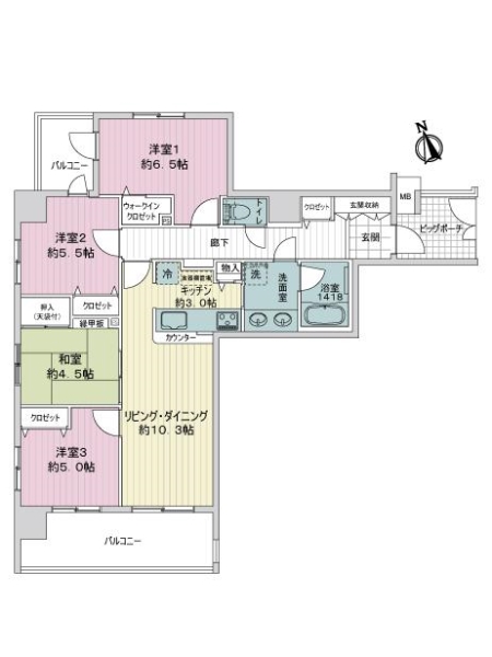中葛西グリーンホームズ３の間取図