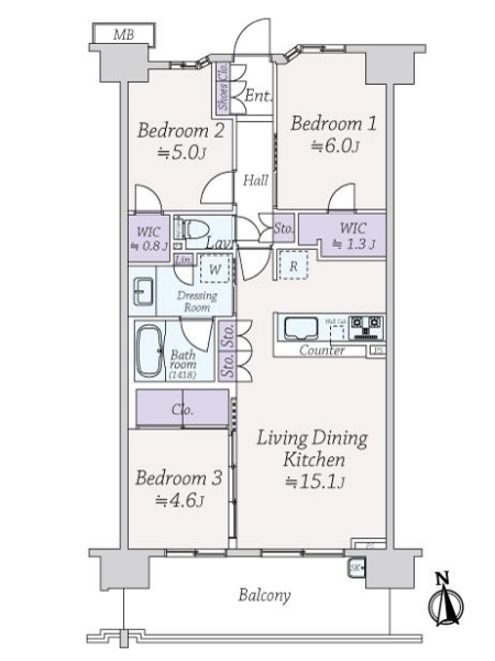 ガーラ・レジデンス戸田公園セントラルスクエアの間取図