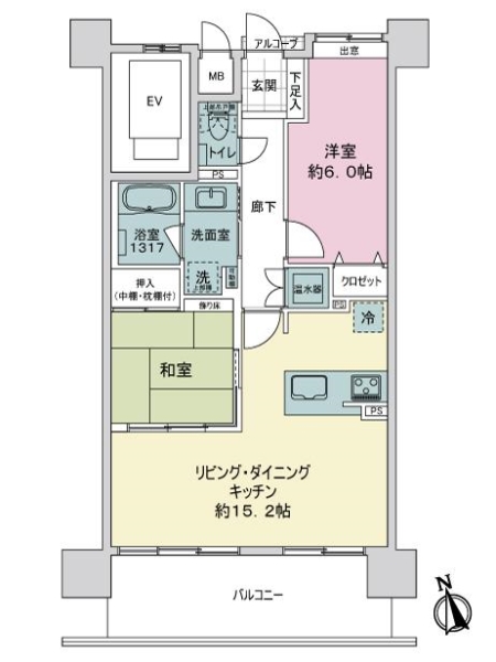 アルファステイツ十日市城南通りの間取図