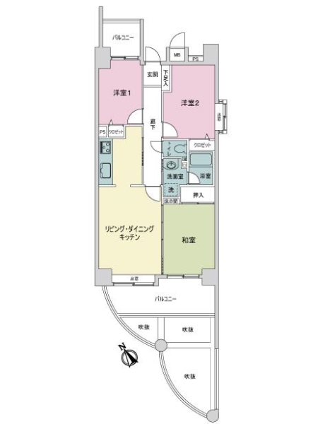 アーバンコート舟入本町の間取図
