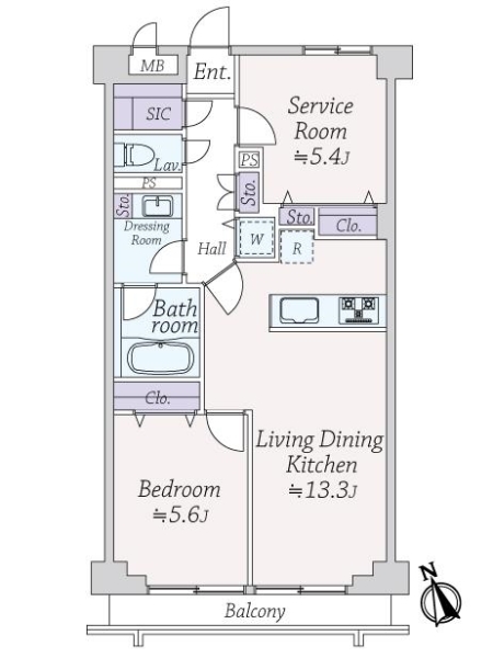 ライオンズマンション東麻布の間取図