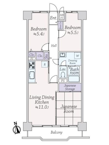 エクセル東陽町の間取図
