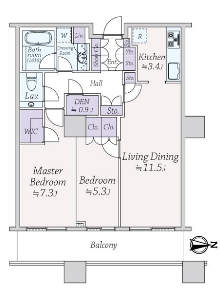 Ｂｒｉｌｌｉａタワー東京の間取図
