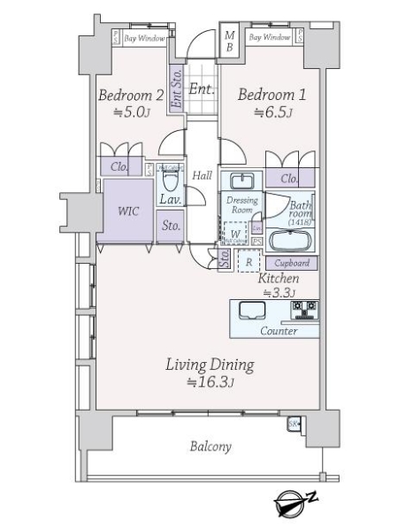 ライオンズ船橋本町レジデンスの間取図