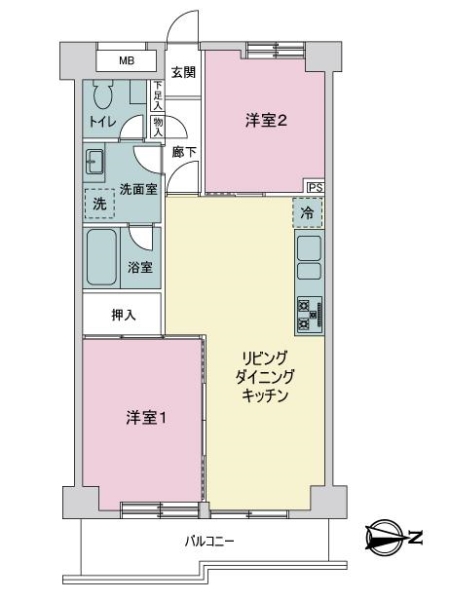 ライオンズマンション池上第２の間取図