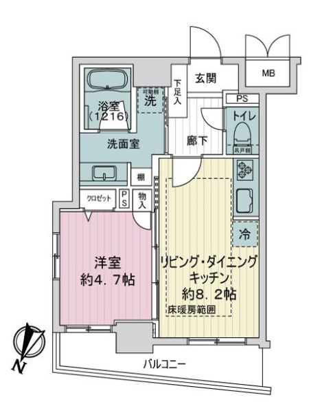ライオンズクオーレ池袋ソシアの間取図