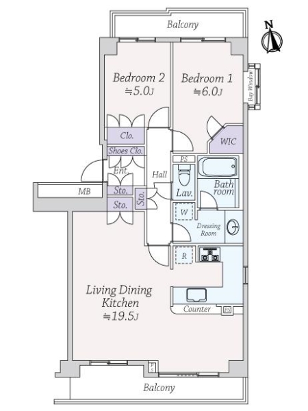 パークハウス二子玉川の間取図
