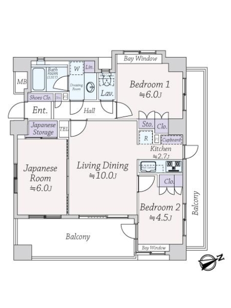 コンファーレ田無本町の間取図