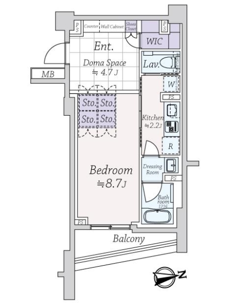 クレヴィア三軒茶屋の間取図