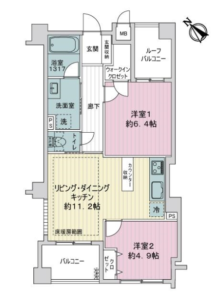 アルシオン中野坂上の間取図