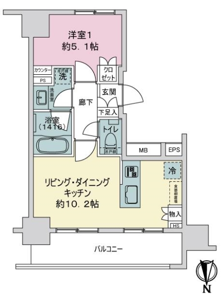 オープンレジデンシア王子の間取図